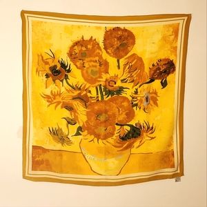 Vincent Van Gogh Sunflowers Silk Scarf